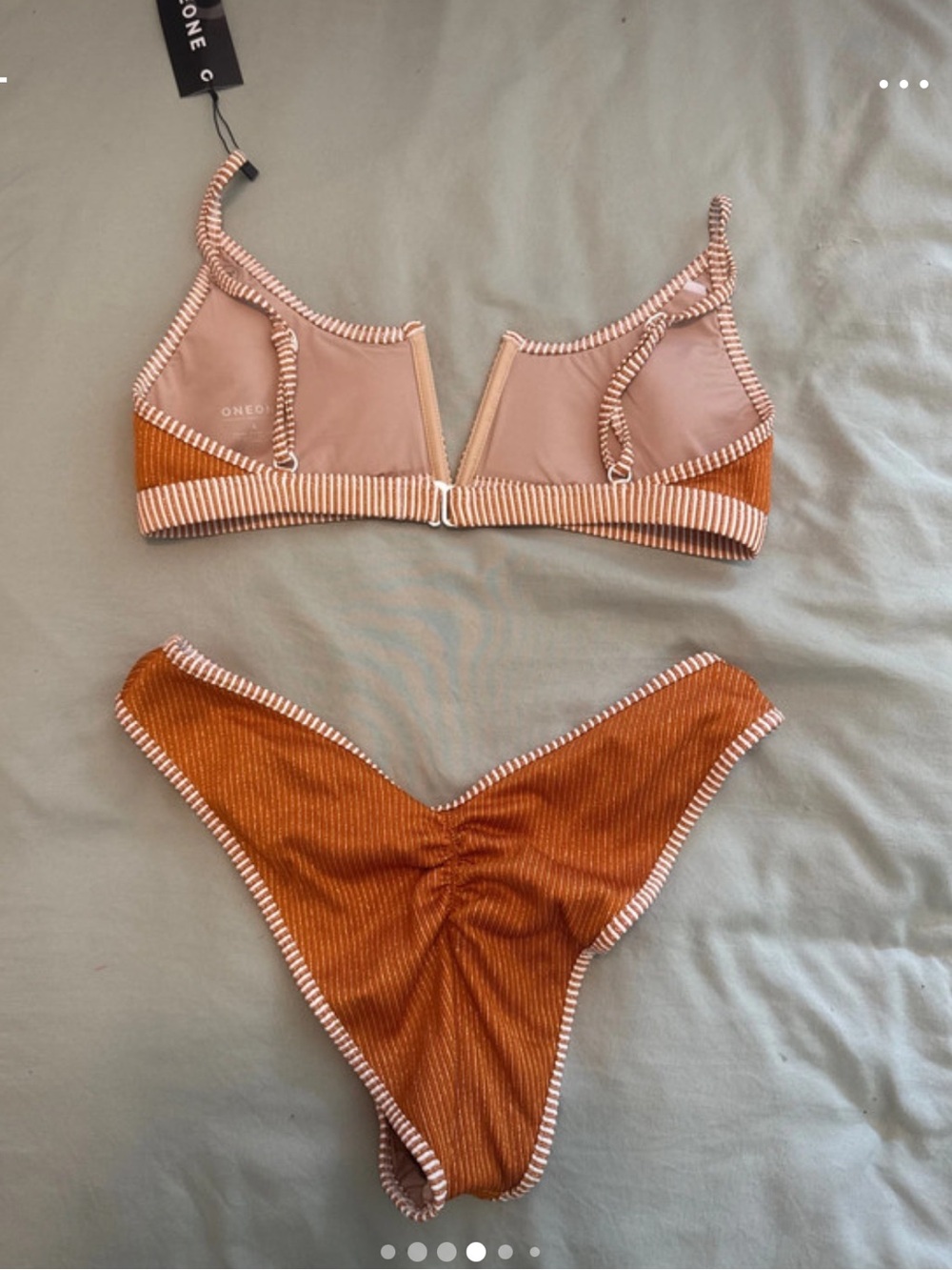 OneOne Rust Crinkle Bikini - Picture 4 of 7